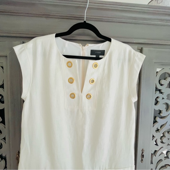 J. Crew cream off white linen shift dress S - Picture 4 of 15
